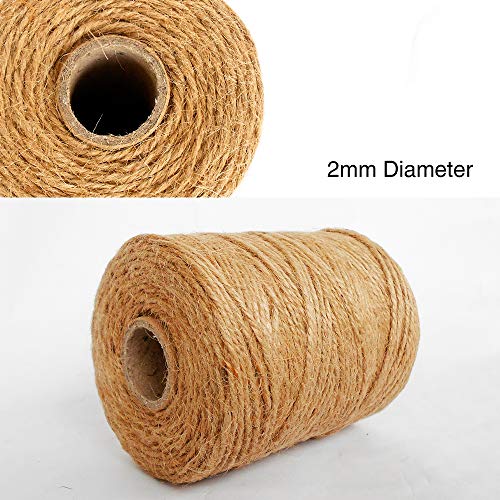 ANSIO Natural Jute Twine, 101 m / 333 ft – 2 mm 3-ply Rustic Brown Garden Twine String for Crafts, Floristry, Gift Wrapping & Plant Tying - Pack of 1 - Image 4