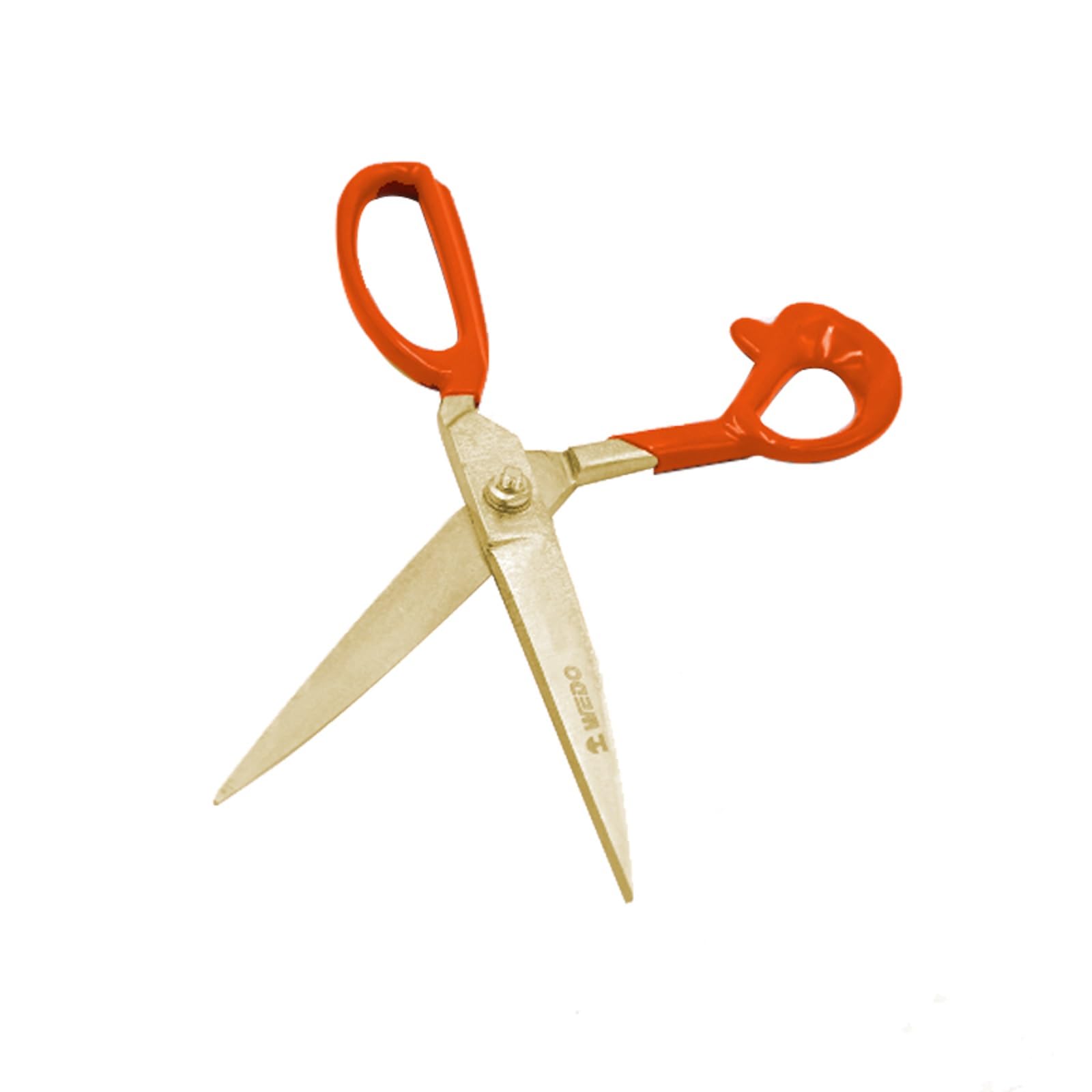 WEDO Funkenfreie 22,9 cm robuste Schere, Aluminiumbronze-Schere, Länge 225 mm, Hochleistungsschnitt, ergonomische und komfortable Griffe, Korrosionsbeständigkeit, BAM- und FM-Zertifikat