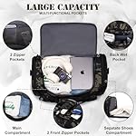 Tactical Duffle Bag For Travel Expandable 52L Large Duffle Bag For Men Gym Duffel With Wet Pocket Multi-Functional Carry On Bags Weekender Overnight Bag Organizer Duffel Bag For Travel - Image 3