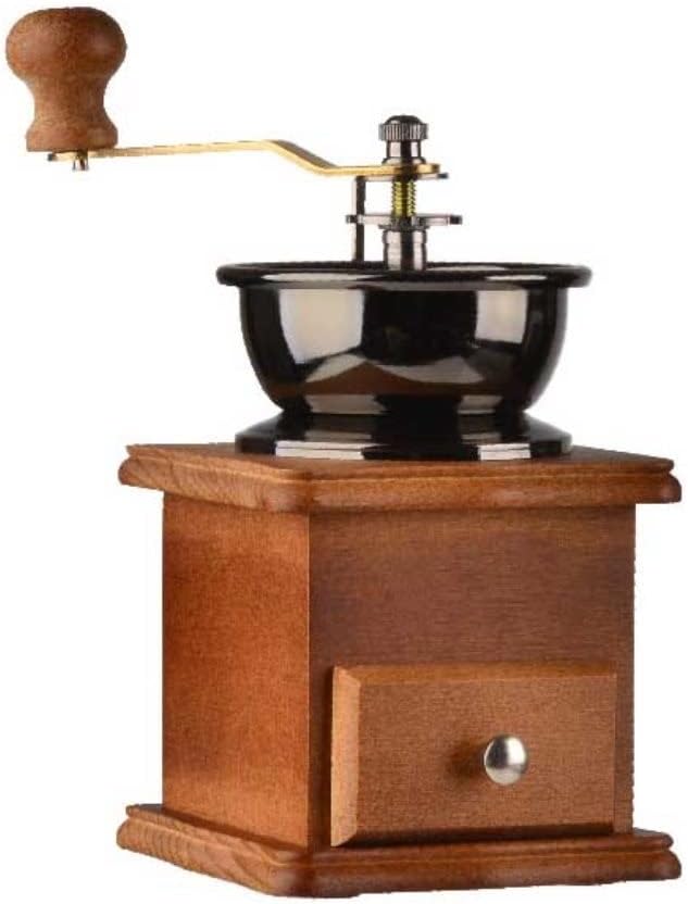 Manual Coffee Bean Grinder Old Antique Wooden Hand Grinder, Manual Coffee Grinder, Commercial Household Coffee Grinder, Coffee Grinder Drum