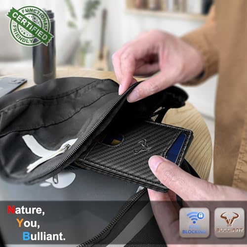 Image of BULLIANT Men Slim Leather Pocket Wallet Bill Holder 11Cards-Genuine Leather | RFID Blocking | Easy Access | Gift Boxed