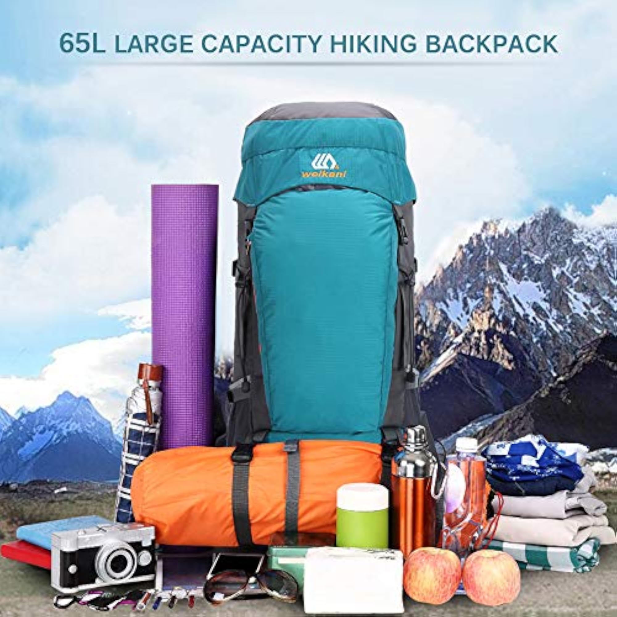 65L Hiking Backpack for Outdoor Travel