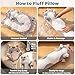 Imagen de Mewaii Largo Gato de Peluche Almohada 50CM Suave de Gato de Animales Muñecas de Peluche Gato Gris Juguetes Regalo para Niños