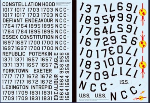 Star Trek USS Enterprise Decals de haute précision pour modélisme 1/350
