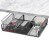 Untertischschublade, Untertischkorb, Metall-Unterteilung, Organizer-Schublade für Zuhause, Schrank, Stifteablage für Erwachsene und Kinder