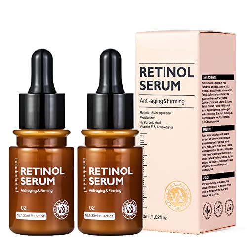 Retinol Anti Aging Face Cream & Essence, 2Pcs Vibrant Glamour Retinol Cream, Retinol Moisturizer Cream, Anti Wrinkle Essence For Face Reduces Dry Line