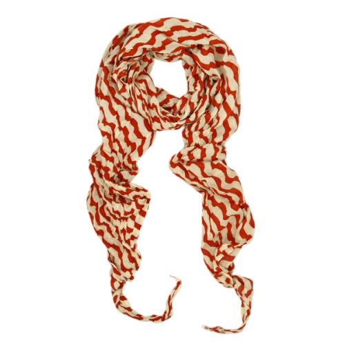 TrendsBlue Premium Lightweight Long Crinkle Stripe Scarf