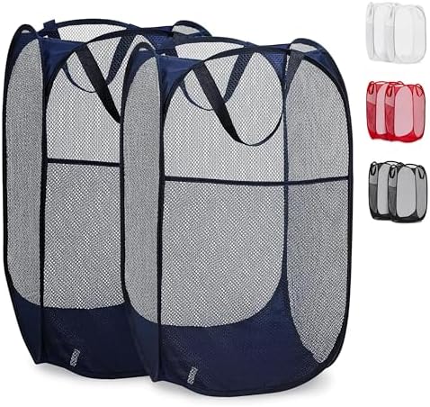 Handy Laundry Collapsible Mesh Pop Up Laundry Hamper 2-Pack
