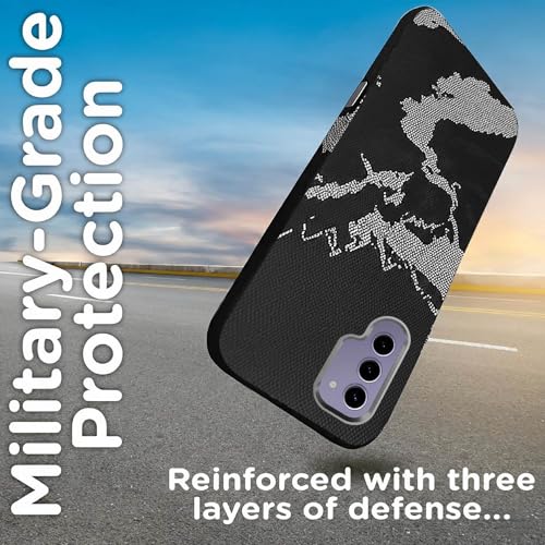 Image of AIBEX Aramid Fiber Mag-Saf Case Compatible for Samsung S23 | Slim Protective Back Cover with Built-in Magnets | Wireless Charging Support | Camera Ring Stand | Shockproof with Air Guard Corners