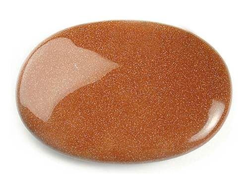 CrystalAge Red Goldstone Palm Stone ~70x50mm