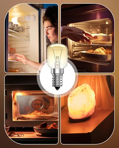 Bonlux E14 26W Backofenlampe, SES E14 Pygmy-Lampe, Hitzebeständig Bis 300 °C, Warmweiß 2700K, 230V für Mikrowellenherd, Dunstabzugshaube, Salzlampe, Kühlschrank, Herd, Gefrierschrank (2er-Pack)
