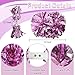 Lovecheer 2PCS Pink Pom Poms Cheerleading Professional Metallic Cheerleader Pom Poms for Cheer Squad Sports Games Spirits Dance Training