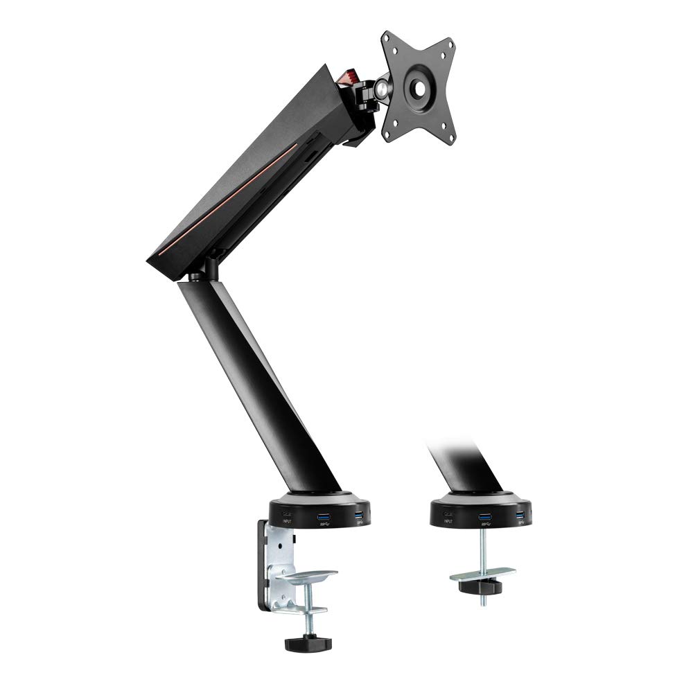 supportsino monitor con porta usb e connessioni multimediali in metallo
