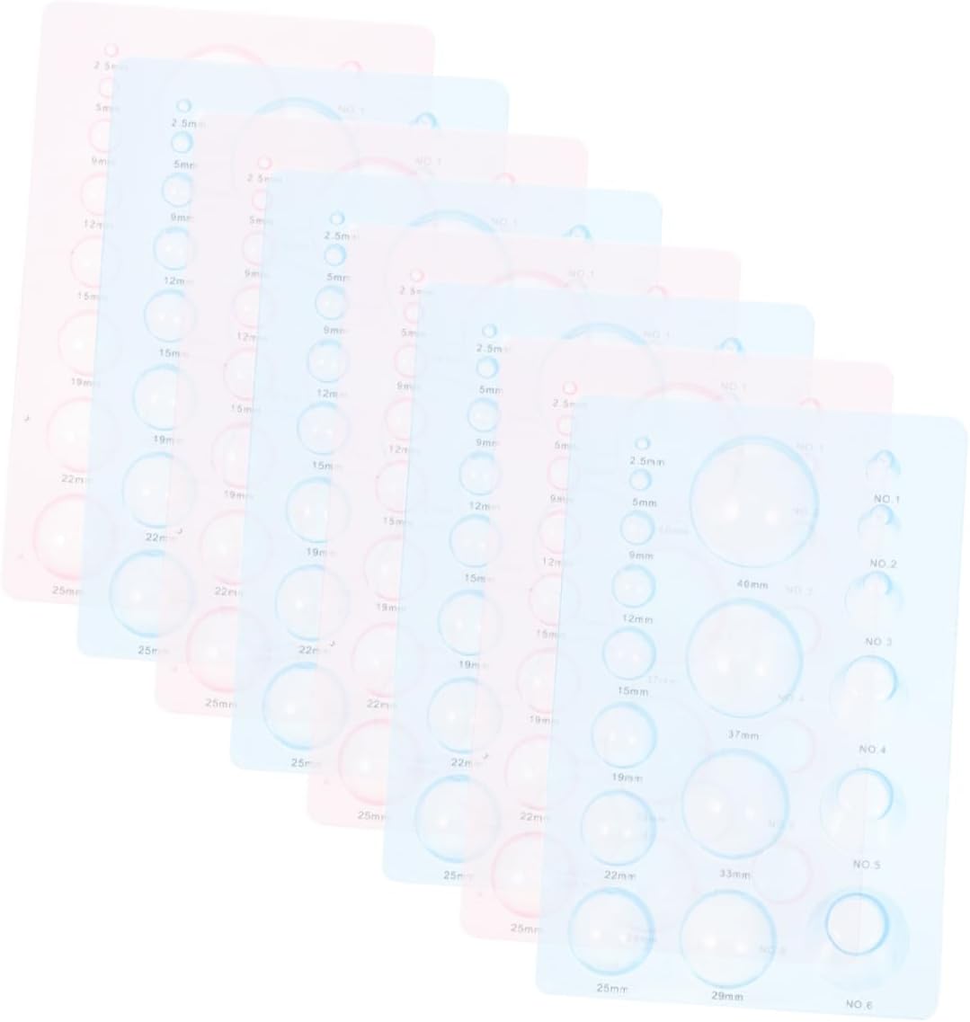 8 Piece Paper Quilling Mold Set for Clay Crafting Small Plastic Domes