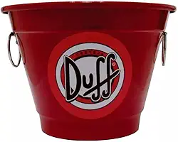 Balde de Gelo Térmico em Alumínio 6,5L Red - Cerveja Duff Beer