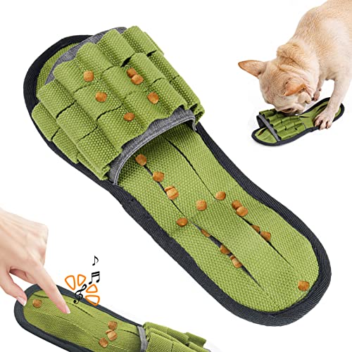 Juguetes para Perro con Sonido,Juguete Interactivos Snuffle Mat para Perros,Almohadilla para Olfatear Mascotas,Alfombrilla de Entrenamiento para Perro,Juguetes interactivos para Perros (Verde) Cover