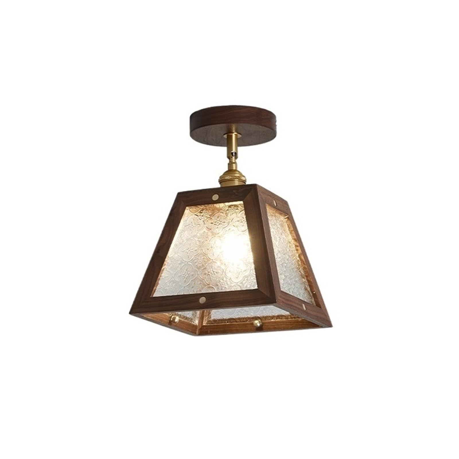 Bx9rE7tK3g Ceiling Light Aisle Ceiling Lamp Walnut Antique Style Entrance Xuan Care Old Glass Balcony for Living Room