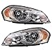 TRQ Headlight Assembly Set Headlights Driver & Passenger Side Halogen Compatible with 2006-2013 Chevrolet Impala 2014-2016 Impala Limited 2006-2007 Monte Carlo GM2502261 GM2503261