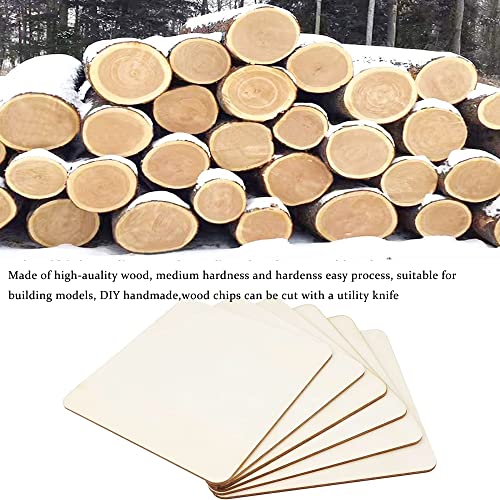 Basswood Sheets, 6 Pack Unfinished Wood, Laser Cutting Thin Plywood Wood Sheets For Crafts, Perfect For Diy Projects, Painting, Drawing, Laser, Wood Engraving, Wood Burning #TOP1