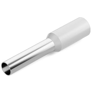 hb-digital Pack of 10 Insulated Copper Wire End Ferrules 0.5 mm  Length 8 mm Crimping Crimp Connectors Made of Copper with PVC Insulation for Secure Cable Connections Corrosion Resistant Surface
