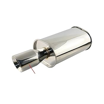 Amazon.com: YJHGFJHG Universal 2.5'' Oval Exhaust Muffler 4