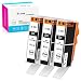 K-Ink Compatible Ink Cartridge Replacement for Canon PGI-225 PGI225 (3 Black)