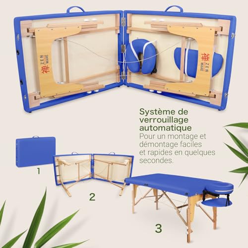 Table de Massage Pliante professionelle (Bleu) – Image 6