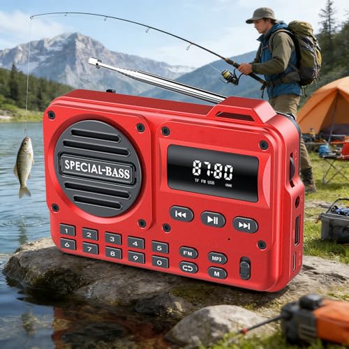 Radio AM/FM portable et légère au design rétro pour la maison