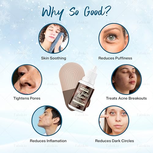 Image of Fabskin Ice Roller For Face, Neck and Body | Ice Rollers for Face Massager | Face Ice roller for Men & Women | Ice Cube Facial Roller Kit | For Skin Moisturizing & Soothing (Coffee)