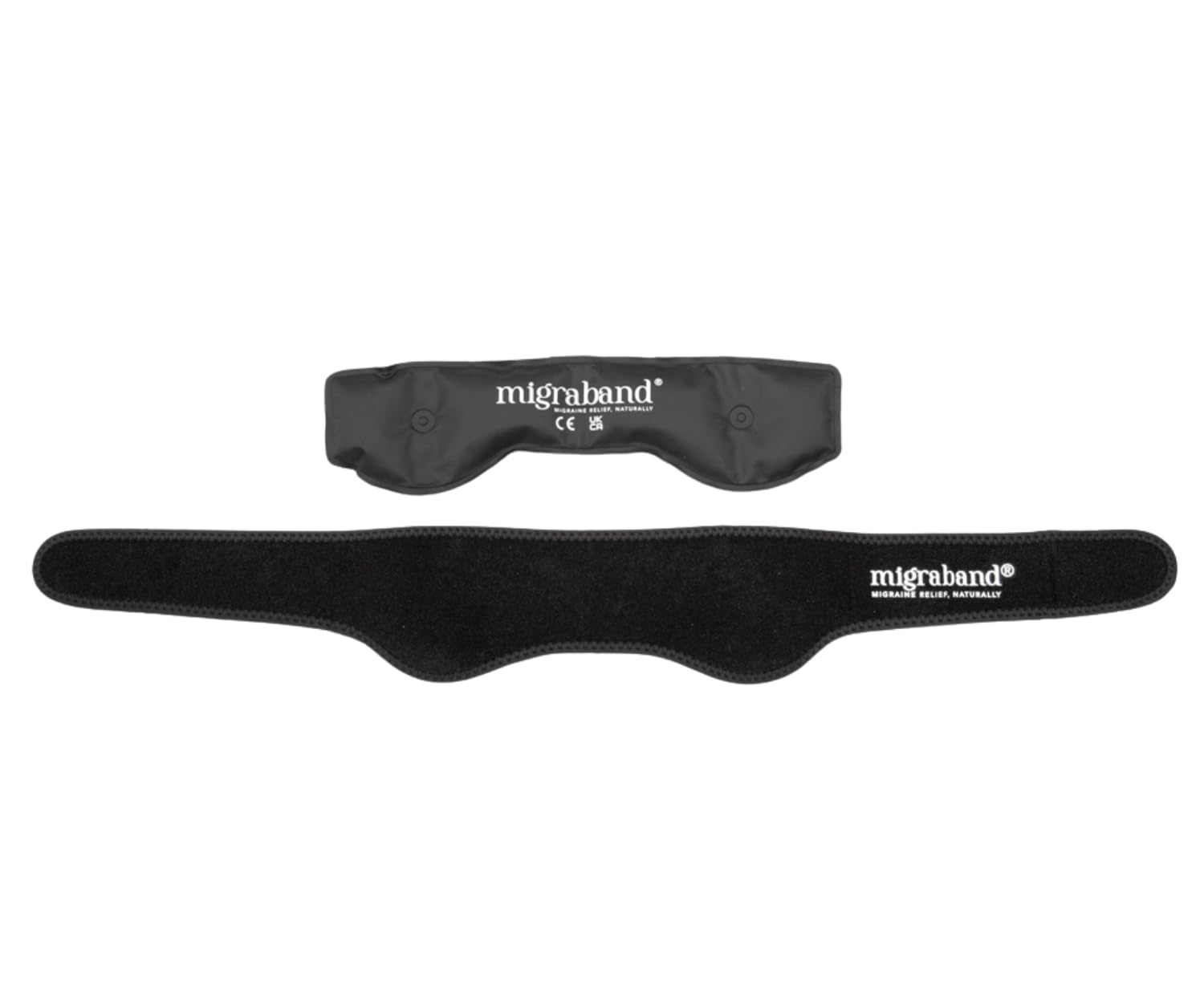 Diadema de compresión para aliviar la migraña con paquete de gel caliente/frío