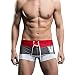 Produktbild GWELL Herren Sport Badehose Schwimmhose rot grau weiß L