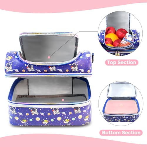 RLGPBON Lunch Bag Kids,Boys Lunch Box,Space Lunch Bag Toddler Teen Boys,School Daycare Cute Travel bags — view 4