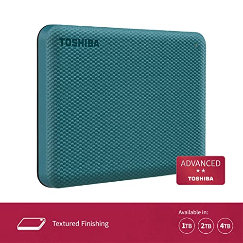Image of Toshiba Canvio Advance 4TB Portable External HDD, USB3.0 for PC Laptop Windows and Mac. 3 Years Warranty. External Hard Drive - Green