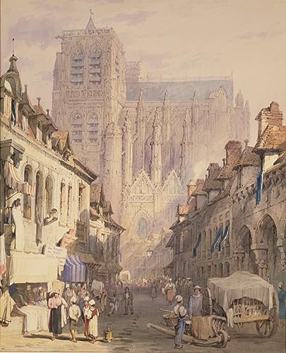 Impression sur toile Église de St à Abbeville Samuel Prout, poster décoration salon 60x90