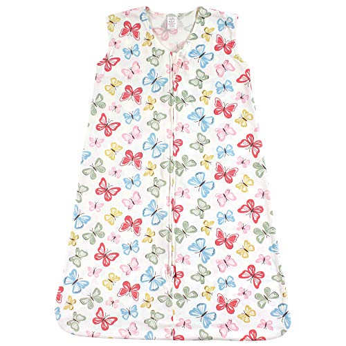 Image of Touched by Nature Unisex Baby Organic Cotton Sleeveless Wearable Sleeping Bag, Sack, Blanket, Butterflies, 12-18 Months