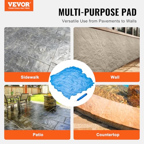 image for VEVOR Concrete Stamps Mat, 18 x 18 in, Concrete Texturing Skin Polyure