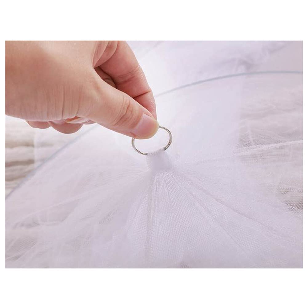 Eimilaly Bed Canopy Mosquito Net, Bed Canopy for Girls Room Decor - Insect Protection Hanging Canopy for Adults, Babies, Outdoor Camping, Light Blue/No Opening - Image 4