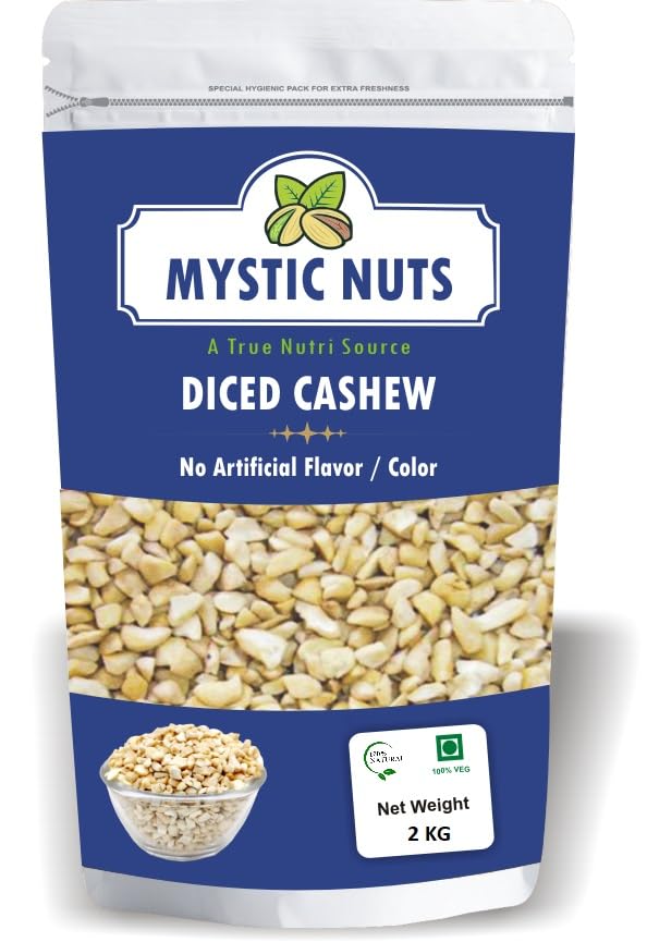 Mystic Nuts Natural Diced Crunchy Cashew Nuts, Nutritious and Delicious Kaju Tukdi 2 Kg (B0CJ9KRRFH) Amazon Price History, Amazon Price Tracker
