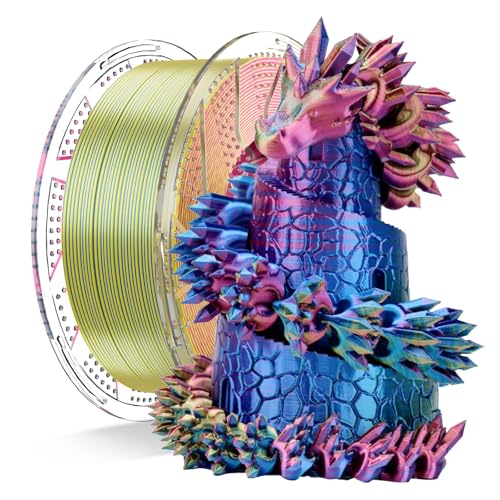 Image of Chitu Systems Conjure Tricolor Silk PLA Filament, Red Yellow Blue Filament Diameters 1.75±0.02 mm 3D Printer Filament 1KG /2.2lb