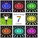 BEAU JARDIN 8 Pack Solar Pathway Lights with 7 Color Changing Outdoor Garden Stake Glass Metal Stainless Steel Waterproof Solar Powered Landscape Lights Colorful Lighting for Walkway Bronze BG292
