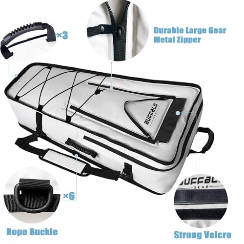 Buffalo Gear Kayak Fishing Cooler,36in Portable Kayak Cooler for Caught Fish,Leak Proof Kayak Fishing Kill Bags with Shoulder Strap - Thumbnail 3