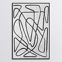 Framed Canvas Wall Art Black and White Style Canvas Prints Home Artwork Decoration for Living Room,Bedroom - 16x24 inches