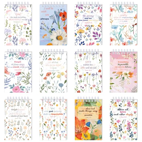 Carnet de poche chrétien Wxiben lot de 12 mini bloc-notes