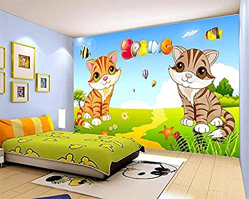 Cartoon Cat Brother Animal Series HD-Druck Wanddekoration Kunst Poster Bild Große Seidenwandbilder für Kinder S Z Wanddekoration fototapete 3d Tapete
