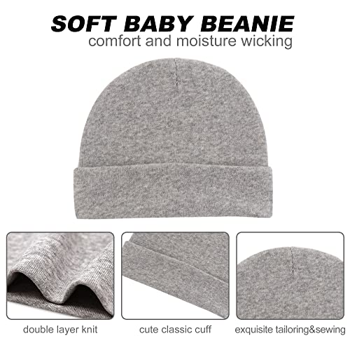 DOOVID Newborn Hats and Mittens Set Infant Beanie Baby Hat Kint Cotton Hostipal Hats Gloves Mittens for Boys Girls - Image 6