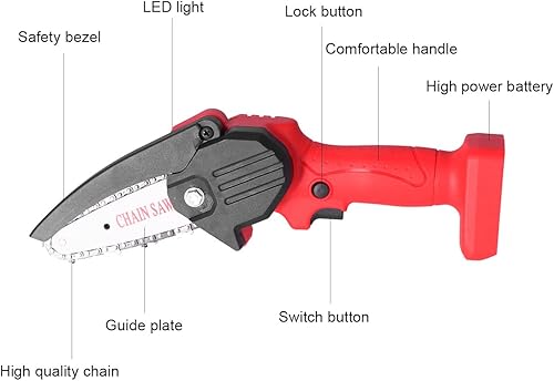 Miniatura 3 de Motosierra eléctrica inalámbrica recargable de corte de madera para podar motosierra jardín mini motosierra