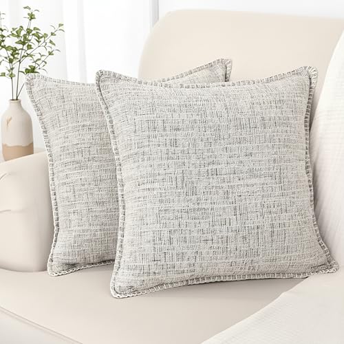 45,7 x 45,7 cm (18 x 45.7 cm) para almofadas de sofá bege, branco...