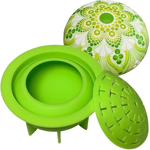 Silicone Mold for Making Smooth Rocks and Stones for Art - Includes Dome Template - Design #1 by Happy Dotting Company - Reusable for Art Including Mandala Dotting - Drawing Painting DIY Crafts Cover