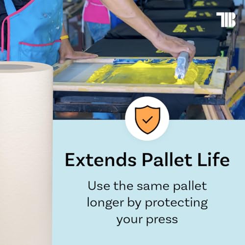 Image of TapeManBlue Pallet Tape for Screen Printing, 18 Inch x 300 Foot Roll, Made in USA, Heavy Duty Platen Masking Tape with Clean Removal to Protect Screen Printing Surfaces and Extend Pallet Life
