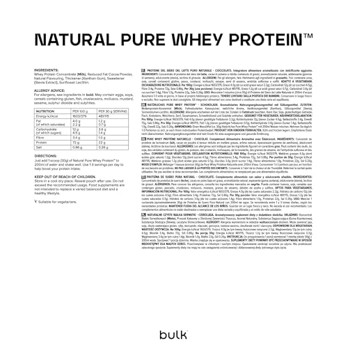 Bulk Natural Pure Whey Protein Concentrate, No Artificial Sweetners, Chocolate, 500 g, Packaging May Vary - Image 4